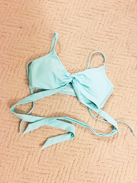 teal swimsuit top from target
