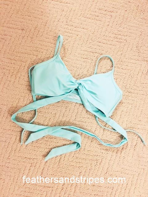 teal swimsuit top from target