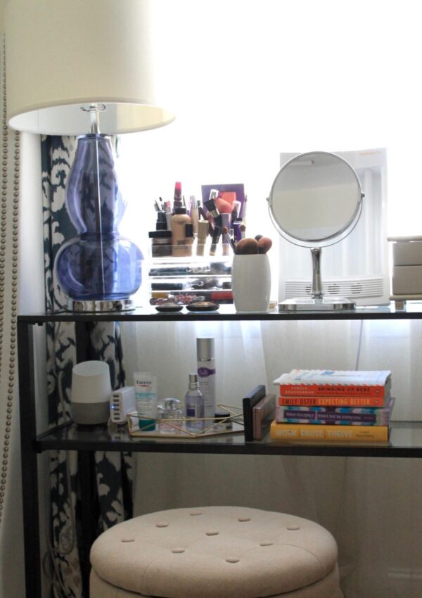 bedside vanity table: how to create a vanity from a console table