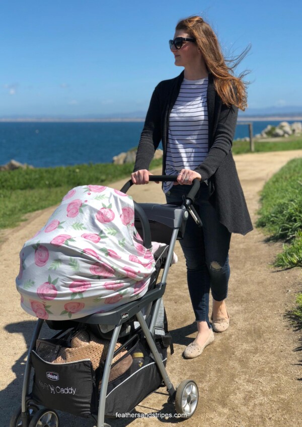 easy stripe mom outfit