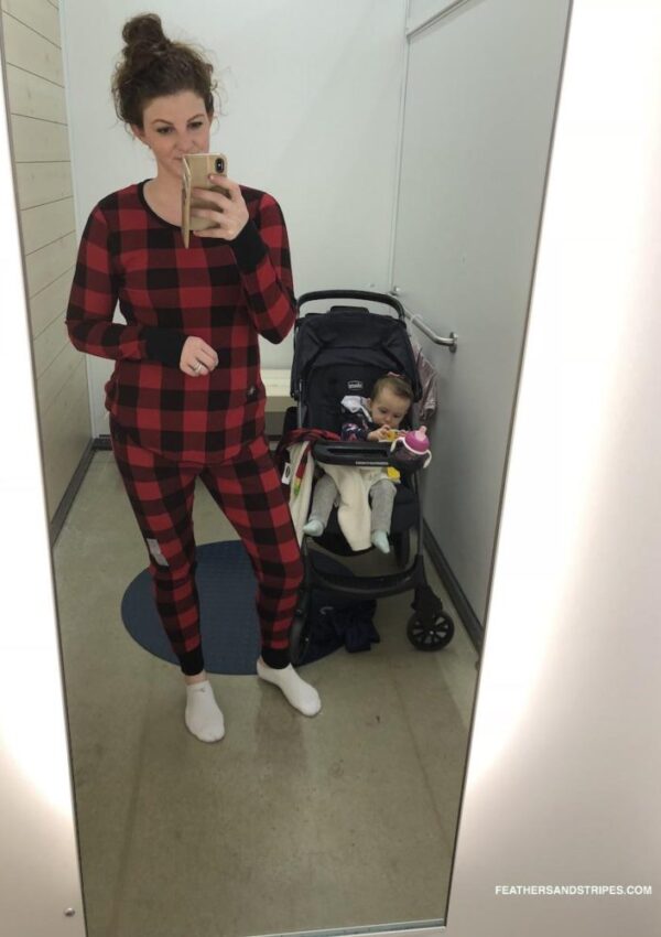 matching family pajamas at Old Navy: buffalo plaid thermal pjs - Current Favorite Old Navy Deals featured by top Boston Style Blog, Feathers and Stripes