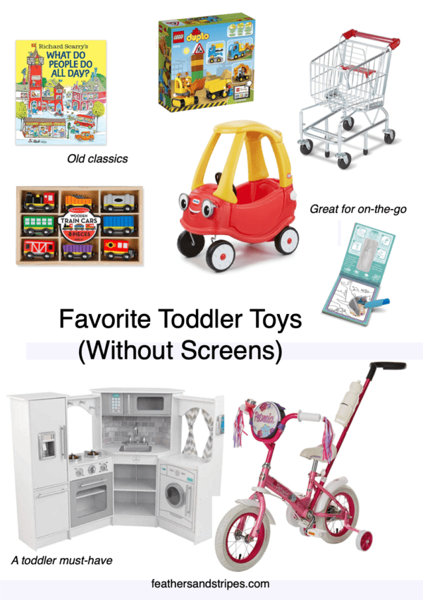 Favorite non-electronic toddler toys (the best toys - without screens!)