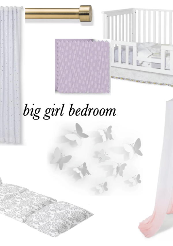 a big girl bedroom that is purple, gray, and white