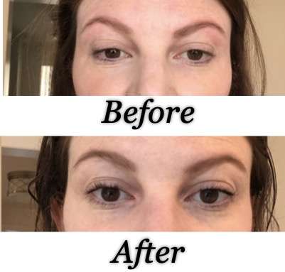 Lash Lift and Tint Before and After