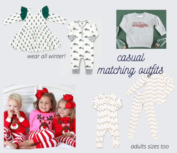 Matching Christmas Outfits For Siblings Feathers And Stripes