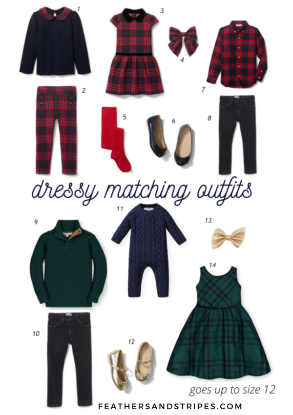 dressy matching sibling outfits for Christmas