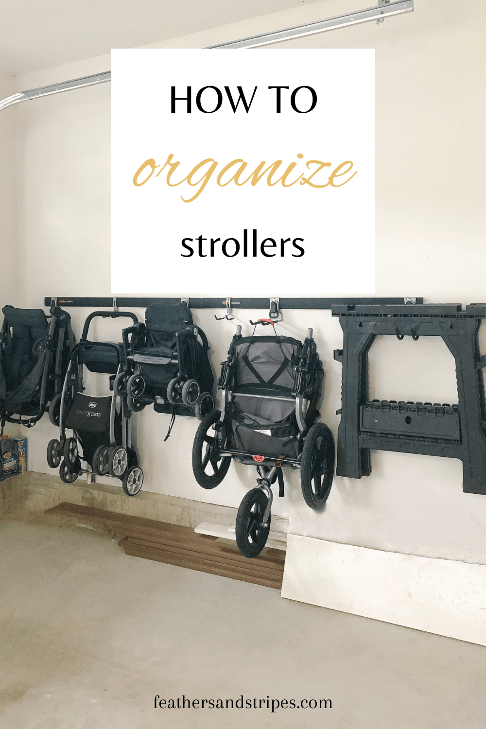 Easy Garage Stroller Organization for Multiple Strollers