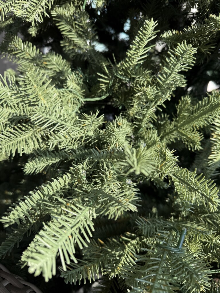 close up of fake tree branch