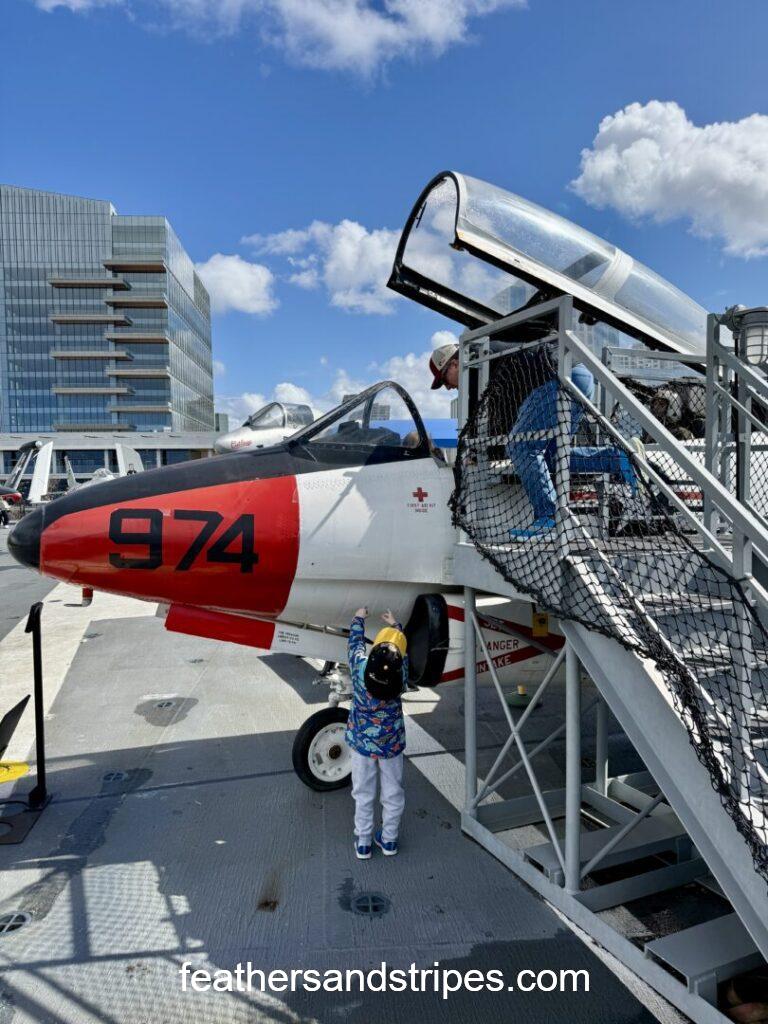 USS Midway airplane on the flight deck